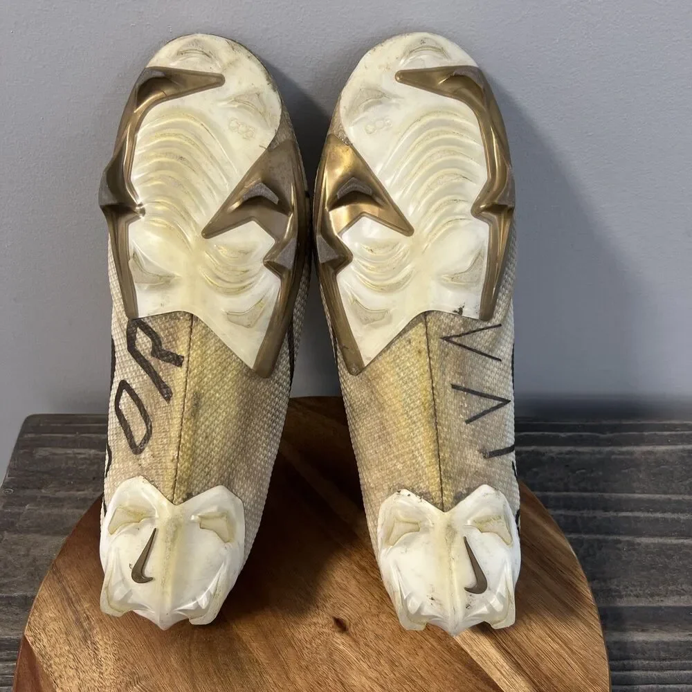 Nike Vapor Edge Pro 360 Mens Size 12 Sneakers White/Gold Football AO8277-111